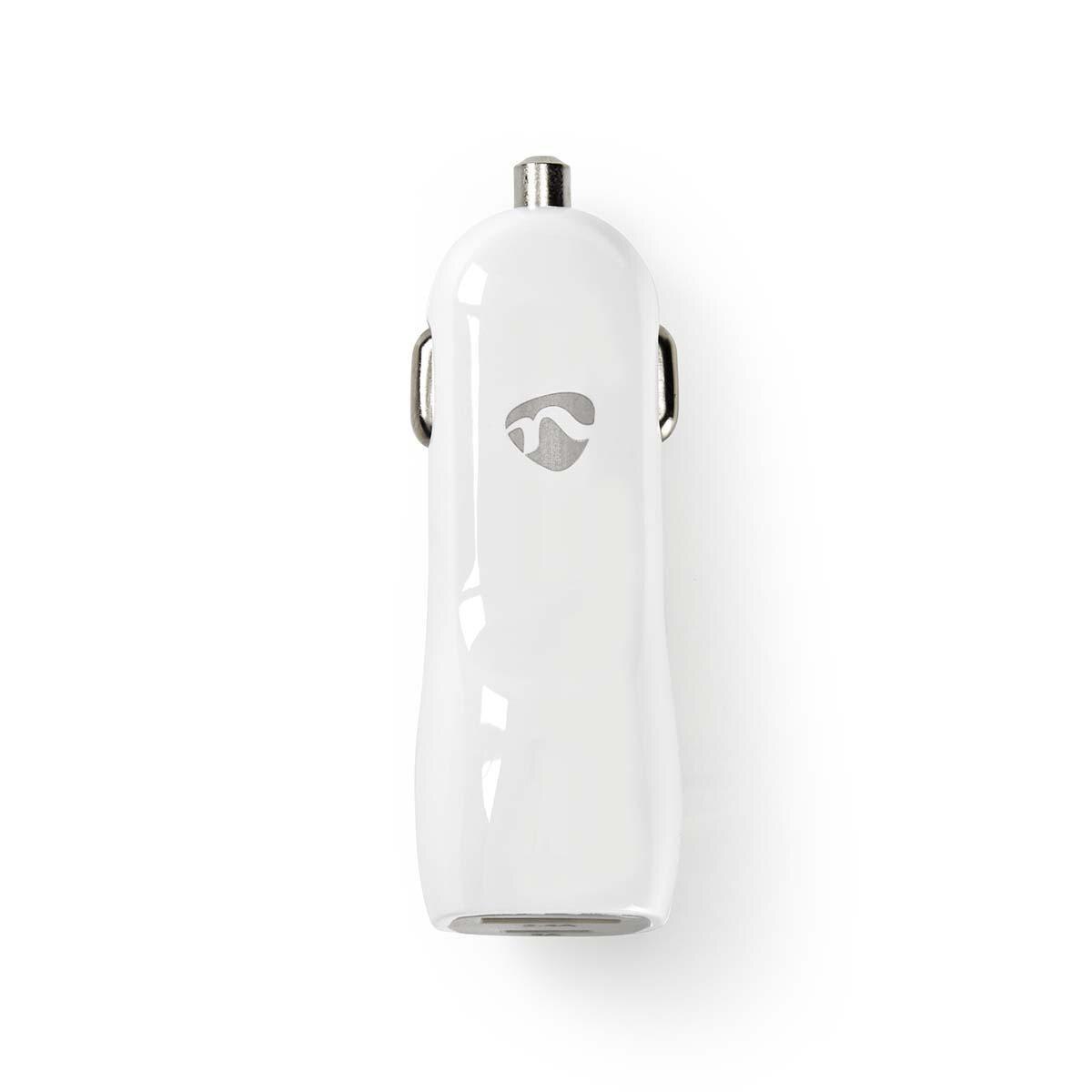Incarcator auto cu 2 iesiri USB-A & USB-C 3.4 A alb, Nedis