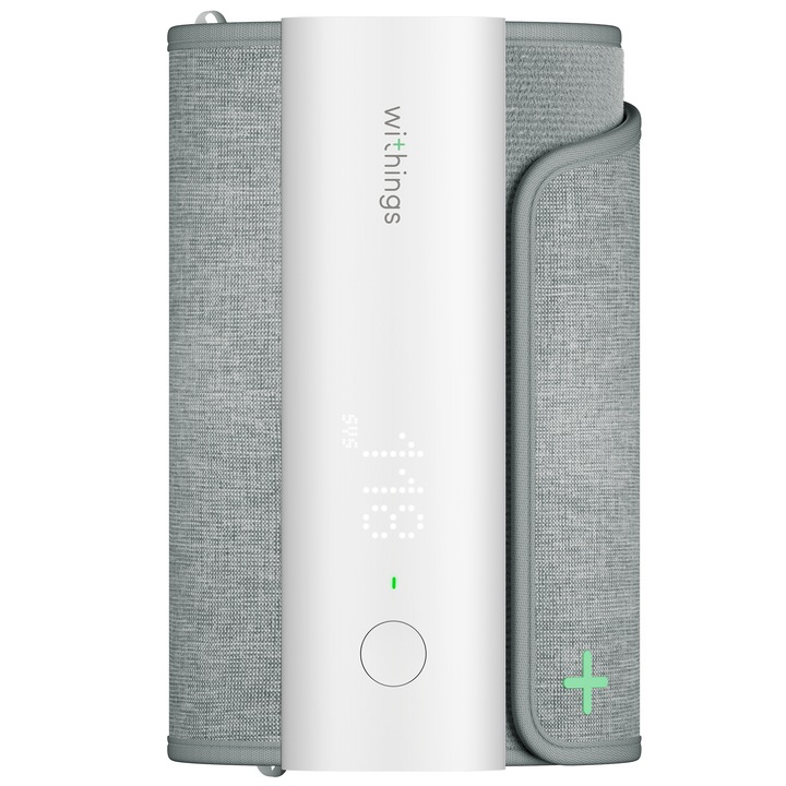 Апарат за измерване на кръвно налягане Withings BMP Connect WPM05-all-Inter, WiFi и Bluetooth синхронизация, LED дисплей, Систола и диастола