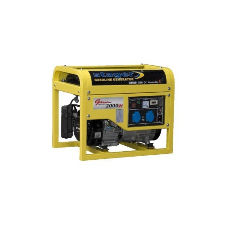 Generator de uz general Stager GG 2900, Open frame, Benzina, Putere maxima 2.4 kW, Pornire manuala, Monofazat