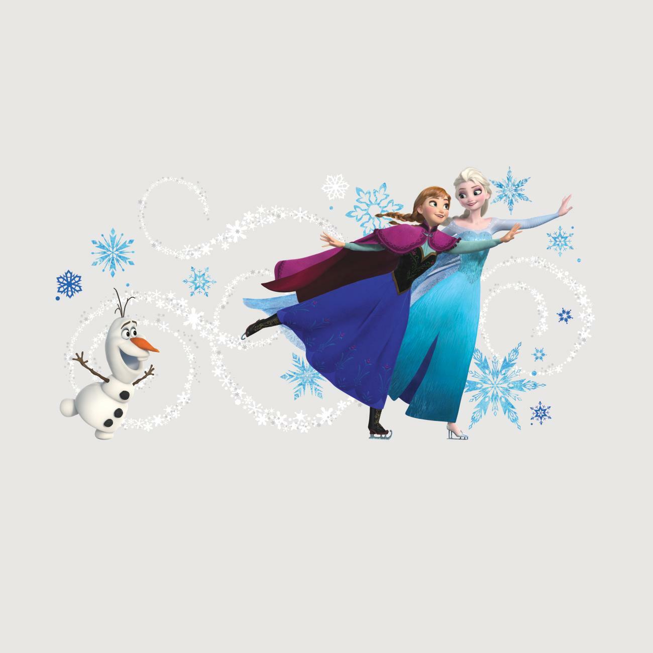 Sticker gigant ELSA, ANNA si OLAF - FROZEN | 2 colite de 45,7 cm x 101,6 cm