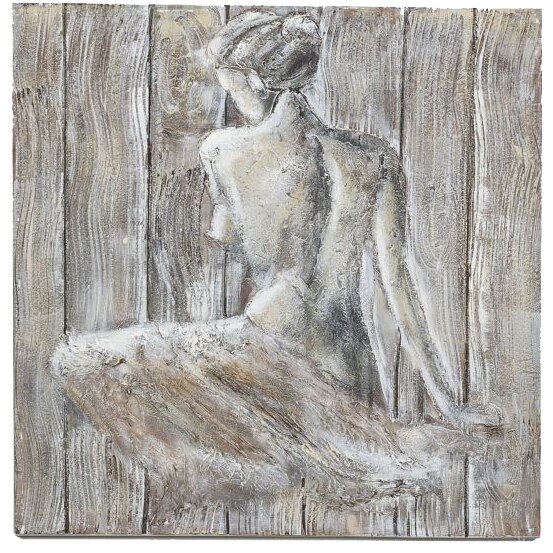Tablou pictat manual Young Girl, 80x80cm
