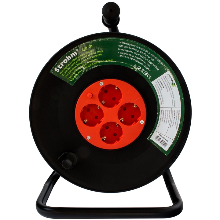 Strohm hosszabbító, 40 m, 3x1 mm kábel, fém állvány