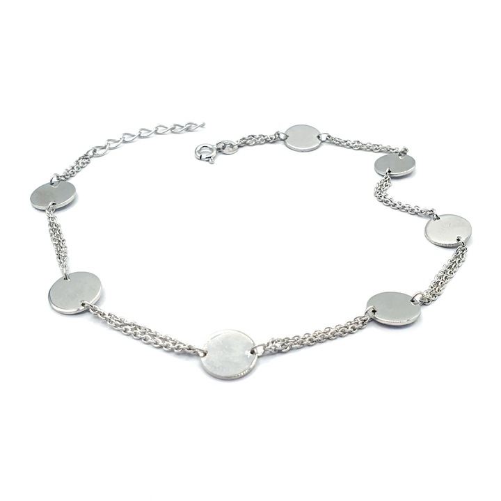 Bratara Dubla Din Argint 925 Personalizabila, Pentru Picior, Model