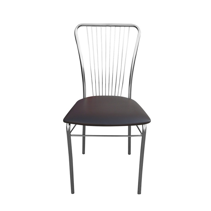 Scaun bucatarie Laval Chrome, Wenge piele ecologica