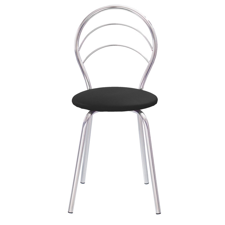 Кухненски стол Aquarium, Concept Mobili, черен, екологична кожа