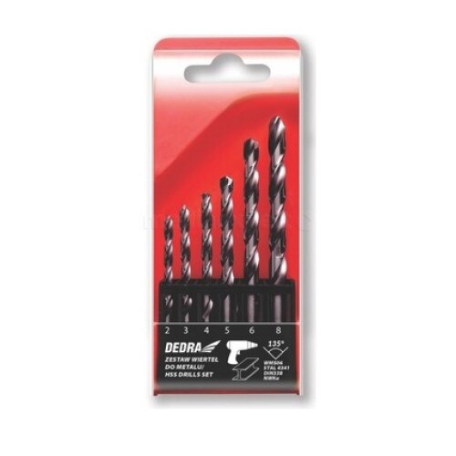 Set de 6 burghii pentru metal