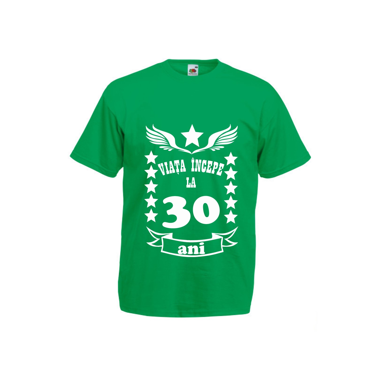 Tricou barbatesc personalizat viata incepe la 30 ani verde M