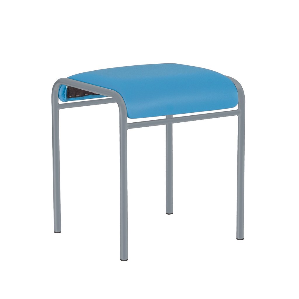 Scaun bucatarie CADDY ALU, Albastru piele ecologica