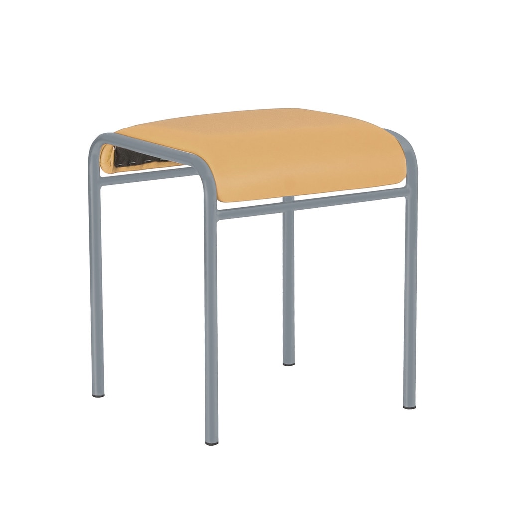 Scaun bucatarie CADDY ALU, Ocru piele ecologica