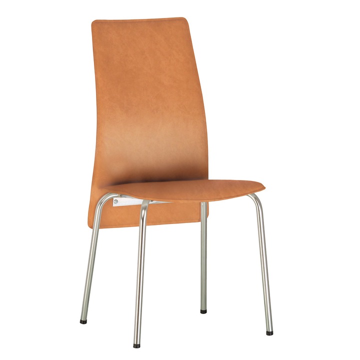 Кухненски стол от масив, Concept Mobili, меден, екокожа