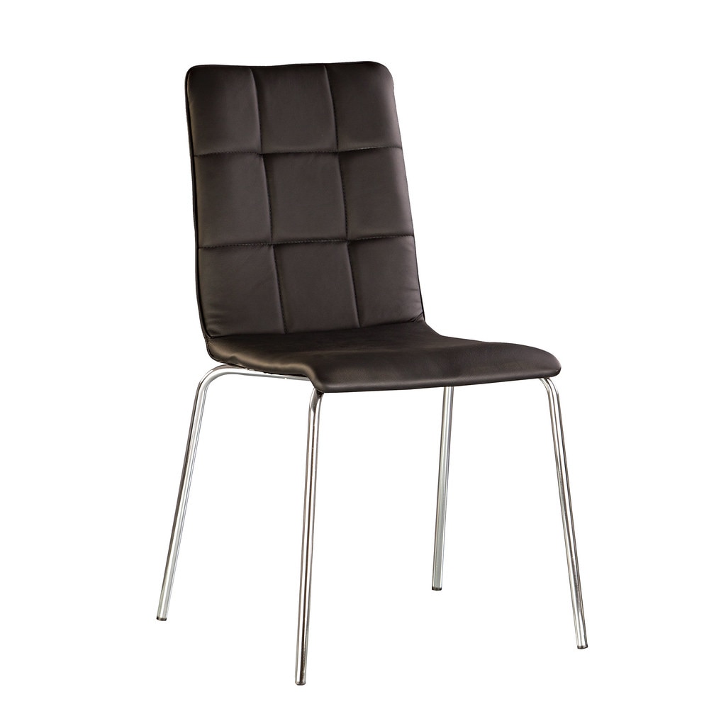 Scaun bucatarie SOFI II CHROME, Negru piele ecologica