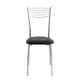 Scaun bucatarie VIOLA CHROME, Negru piele ecologica