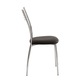 Scaun bucatarie VIOLA CHROME, Negru piele ecologica