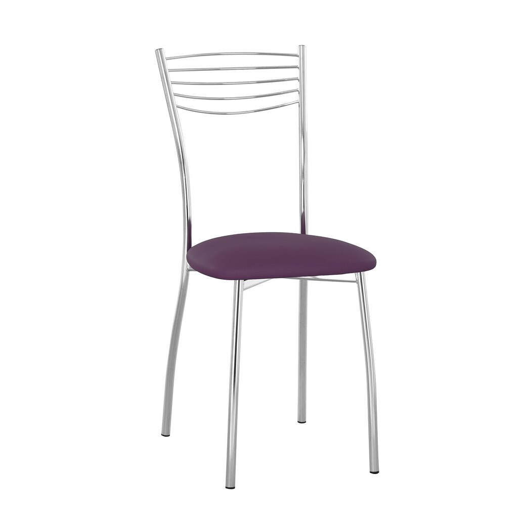 Scaun bucatarie VIOLA CHROME, Mov piele ecologica