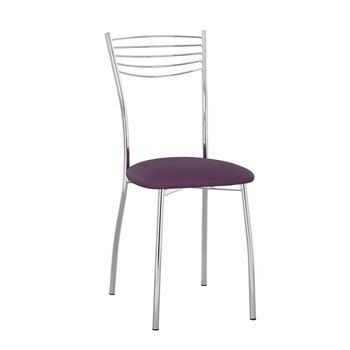 Scaun bucatarie VIOLA CHROME, Mov piele ecologica Scaun bucatarie VIOLA CHROME, Mov piele ecologica