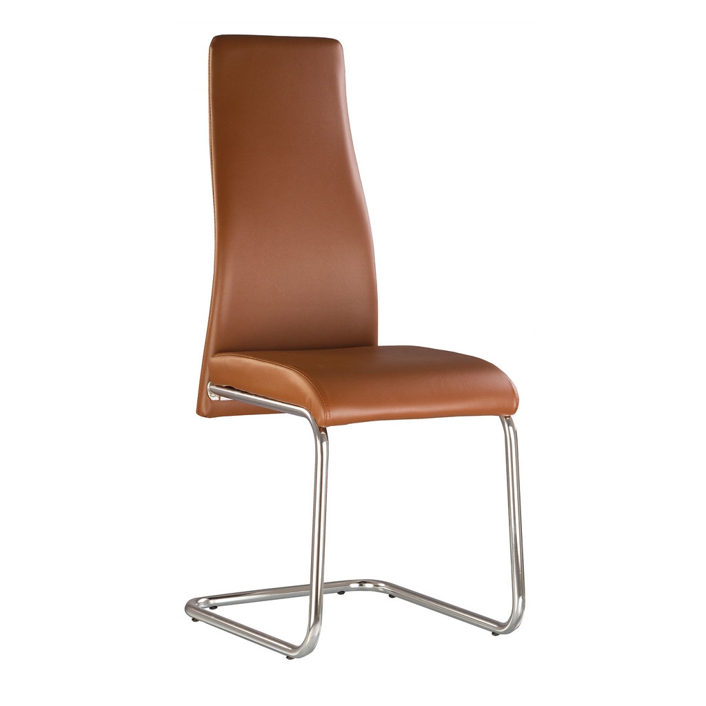Set 2 scaune bucatarie TAILER CF, Maro piele ecologica