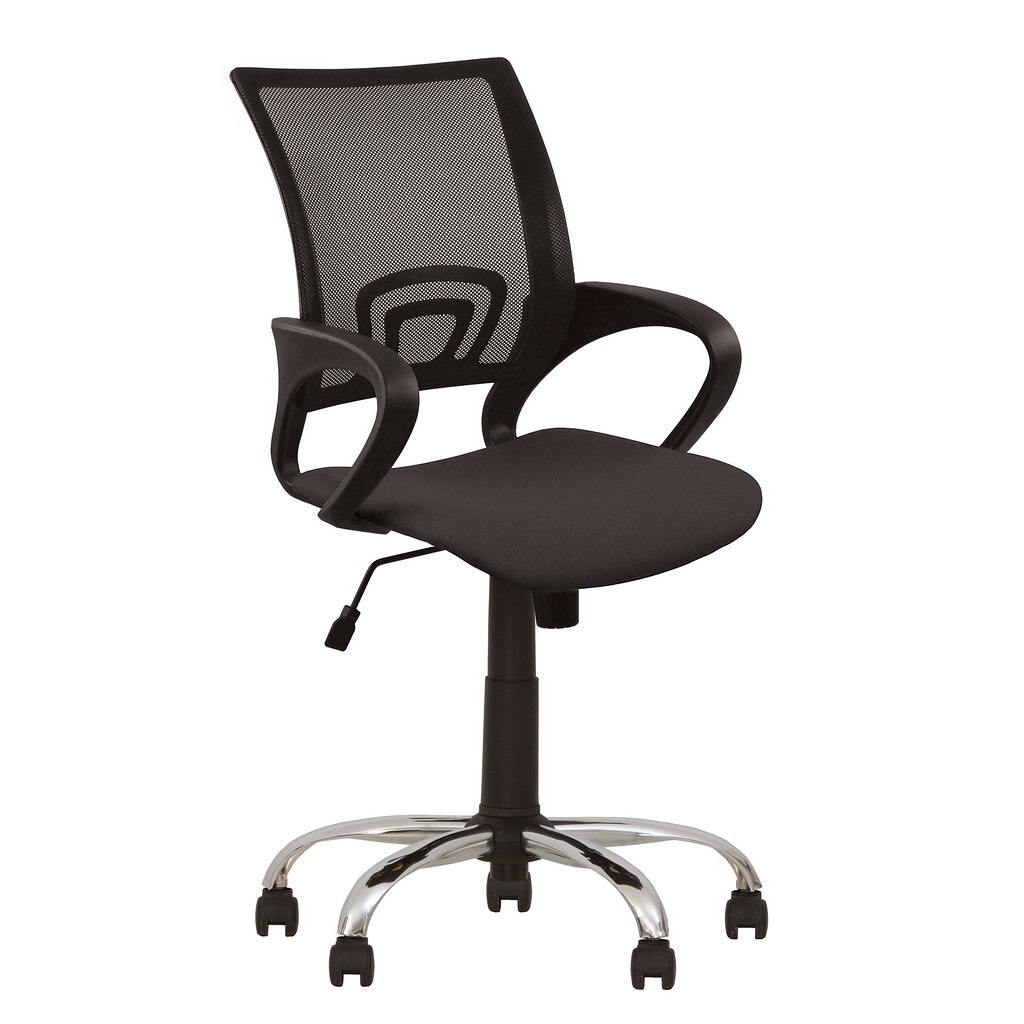 Scaun de birou NETWORK GTP CHROME, Negru stofa cagliari