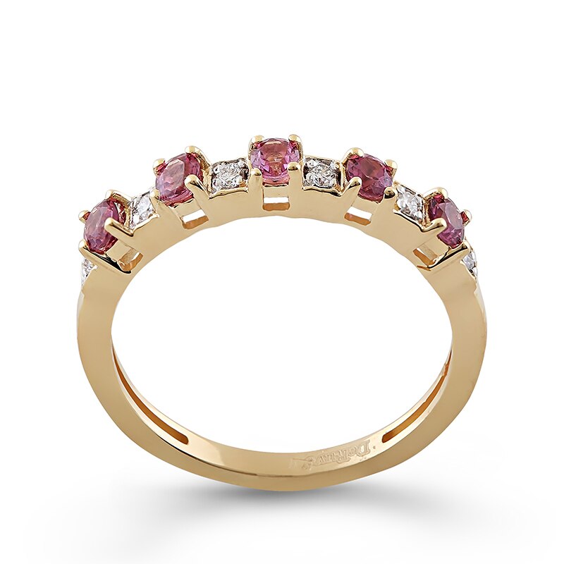 Inel Deruvo Aur 18k Diamante, Rodolite, 55 RAJR25793-RHLDY