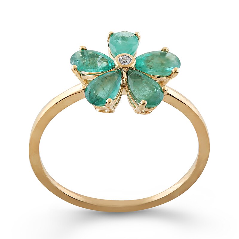 Inel Deruvo Aur 18k Diamant, Smaralde, 49 RSAR01824-EMDY