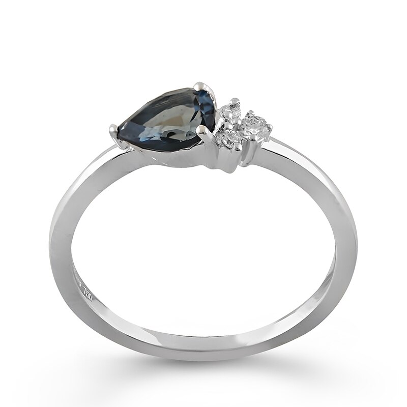 Inel Deruvo Aur 18k Diamante, London Blue Topaz, 52 RAJR28226C-LBTDW