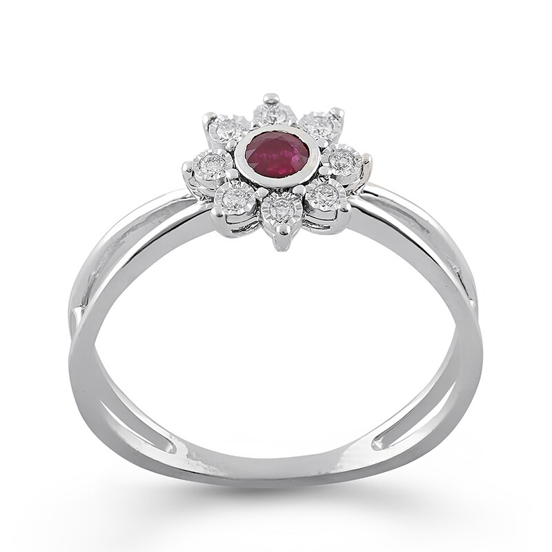 Inel Deruvo Aur 18k Diamante, Rubin, 54 RAJR26855-RUDW