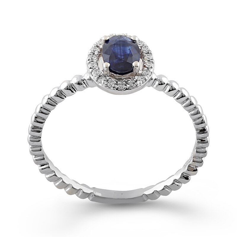 Inel Deruvo Aur 18k Diamante, Safir, 51 RAJR25716-SADW