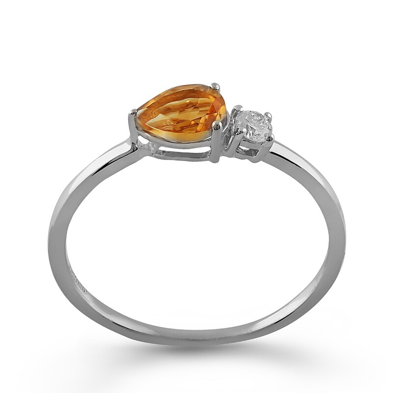 Inel Deruvo Aur 18k Diamant, Citrin, 54 RAJR25758-CTDW