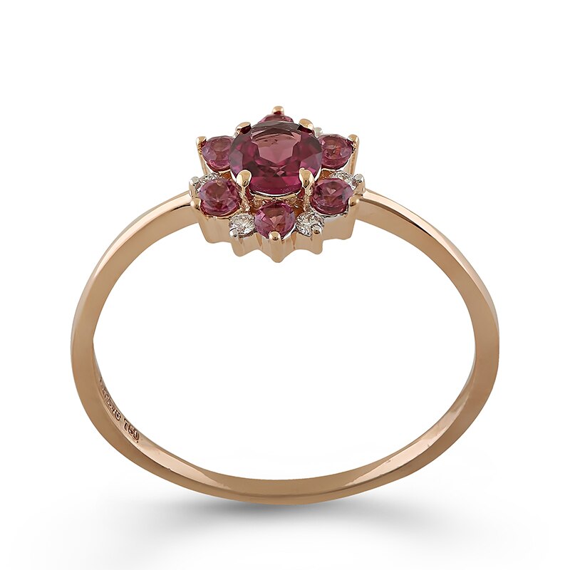 Inel Deruvo Aur 18k Diamante, Rodolite, 53 RAJR28224F-RHLDR