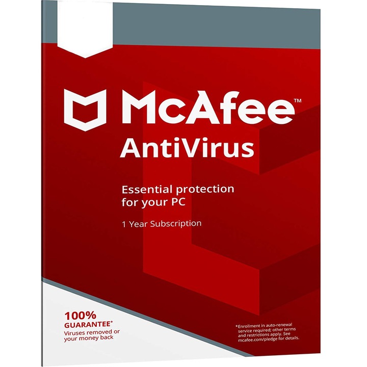 McAfee Antivirus 3 dispozitive, 1 an Licenta Electronica