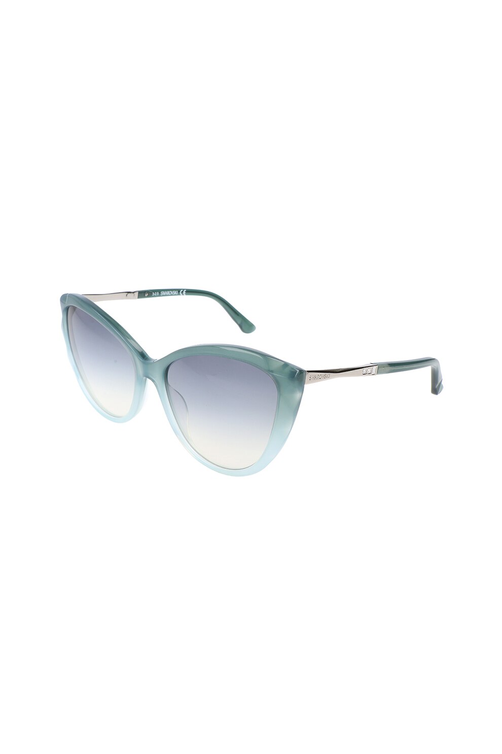 , Ochelari de soare cat-eye cu cristale®, Verde deschis, 57-16-140 Standard
