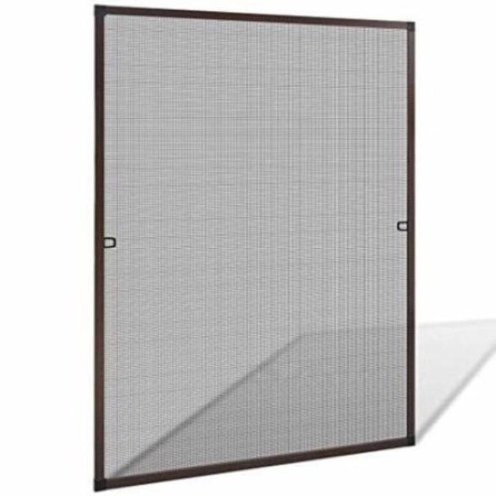 Plasa insecte, clasica cu balamale si rama aluminiu, 30 x 30, maro