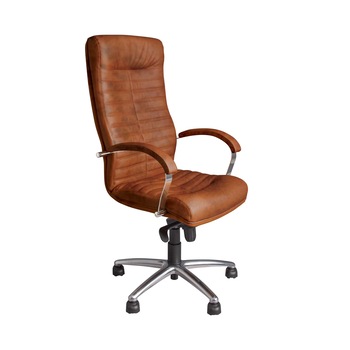 Scaun de birou directorial MF Orion Steel Chrome, mecanism Multiblock, maro, piele ecologica Scaun de birou directorial MF Orion Steel Chrome, mecanism Multiblock, maro, piele ecologica