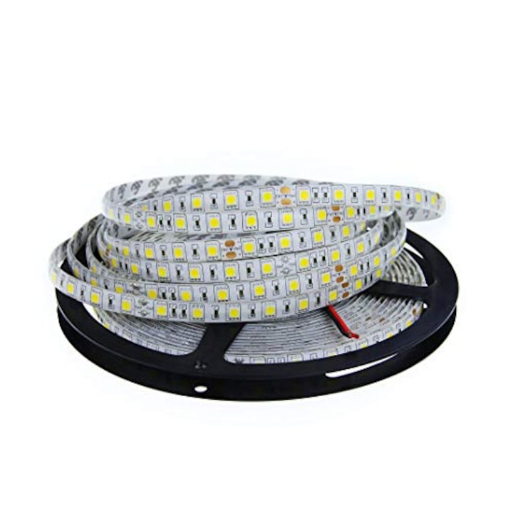Beltéri 5 m SMD LED szalag - kétféle változatban - Hideg - fehér