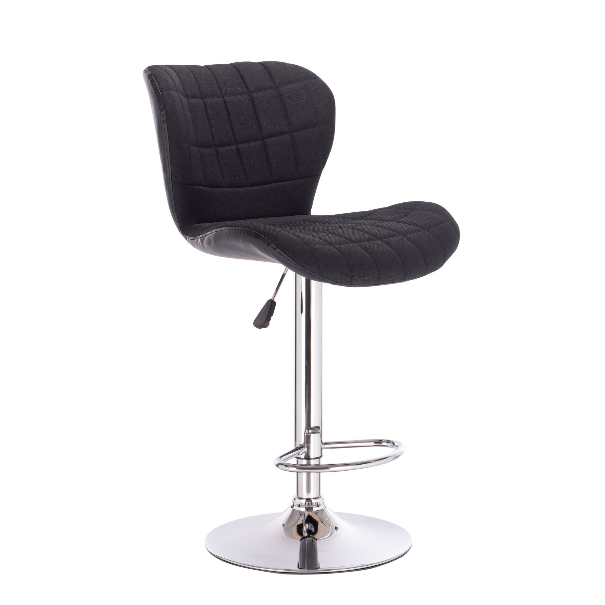 Scaun de bar DAFNIS, PU+Textil, Negru