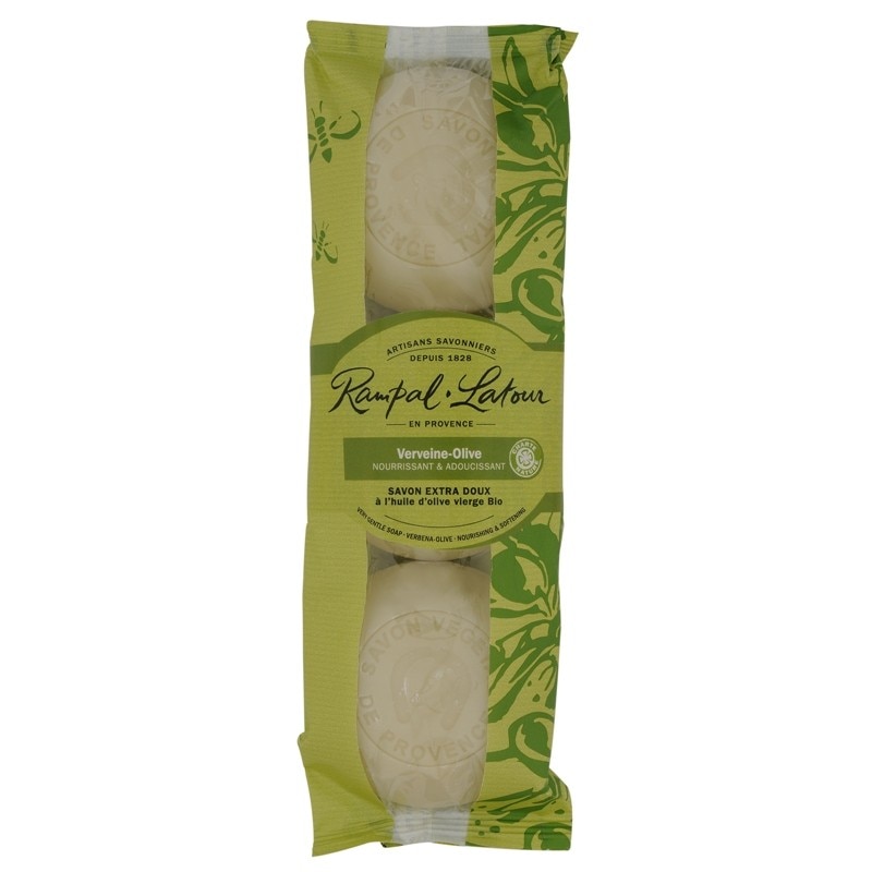 Pachet 3 sapunuri rotunde 100% vegetale Verbina Rampal Latour, 3 x 150 g