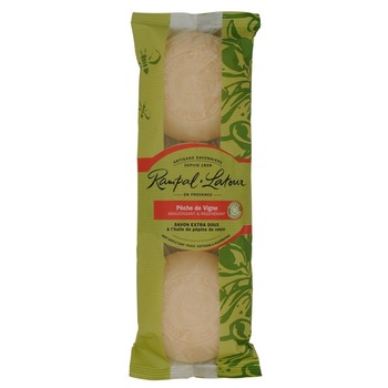 Pachet 3 sapunuri rotunde 100% vegetale piersica Rampal Latour, 3 x 150 g Pachet 3 sapunuri rotunde 100% vegetale piersica Rampal Latour, 3 x 150 g