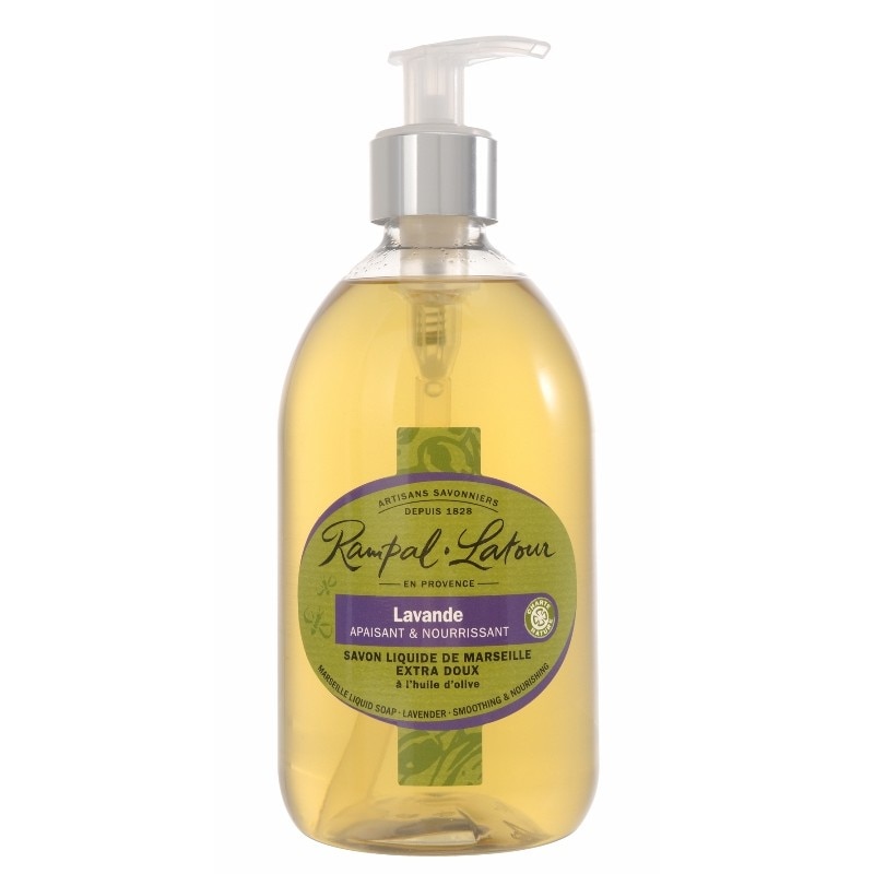 Sapun de Marsilia lichid 100% vegetal lavanda Rampal Latour, 500 ml