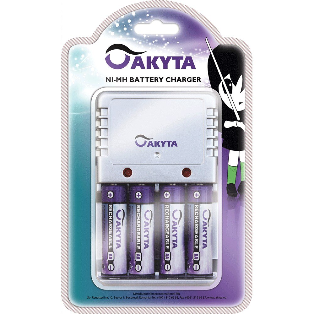 Incarcator Akyta cu 4 acumulatori