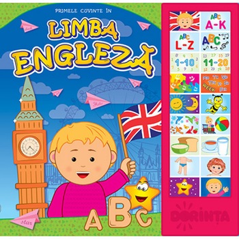 Carte cu sunete - Primele cuvinte in limba engleza Carte cu sunete - Primele cuvinte in limba engleza