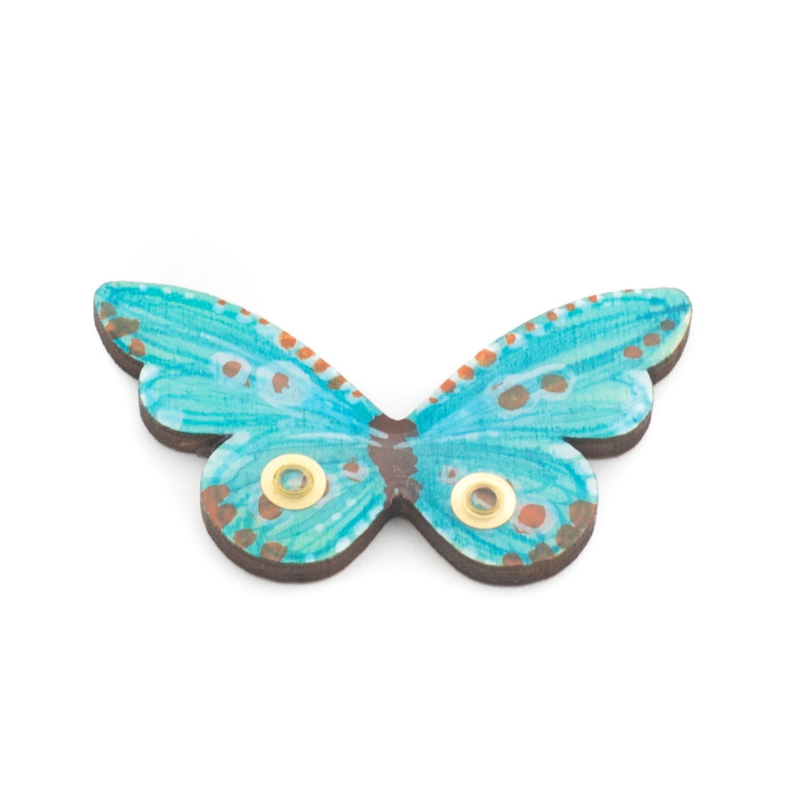 Brosa Lemn Fluture 300, 50mm, Albastru