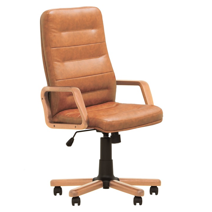 Scaun directorial PROFESSIONAL EXTRA, Brun deschis pele ecologica