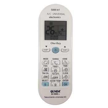 Telecomanda Universala Pentru Aparat De Aer Conditionat , Qunda 5000+ Coduri in 1 Telecomanda Universala Pentru Aparat De Aer Conditionat , Qunda 5000+ Coduri in 1