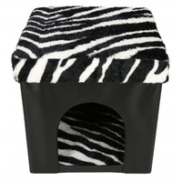 taburet pliabil cu spatiu de depozitare cu capac reversibil si scorbura pentru animalute 38x38x38 cm tb77 grunberg negru imagen 48_0_
0