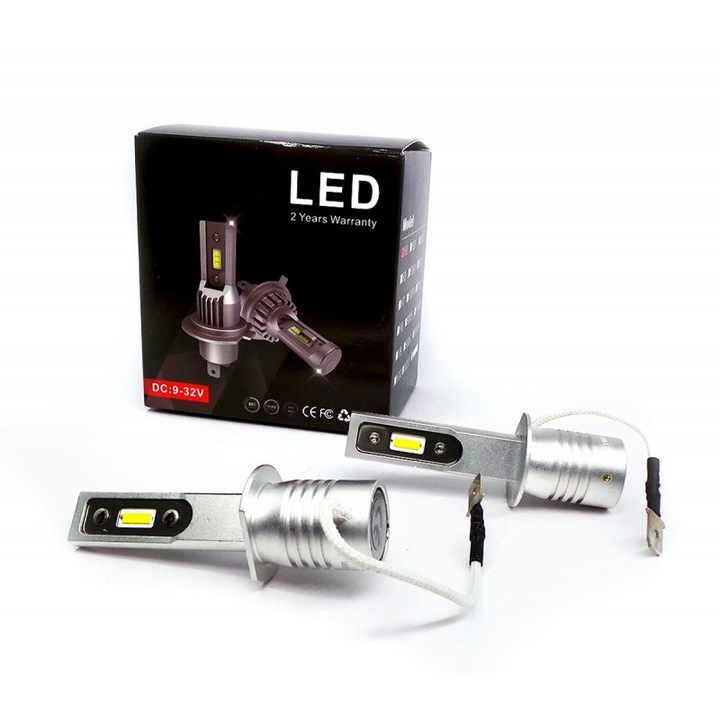 LED-izzók H1, készlet - 2 db, 9-30V, CSP, Canbus, 2x 4000lm