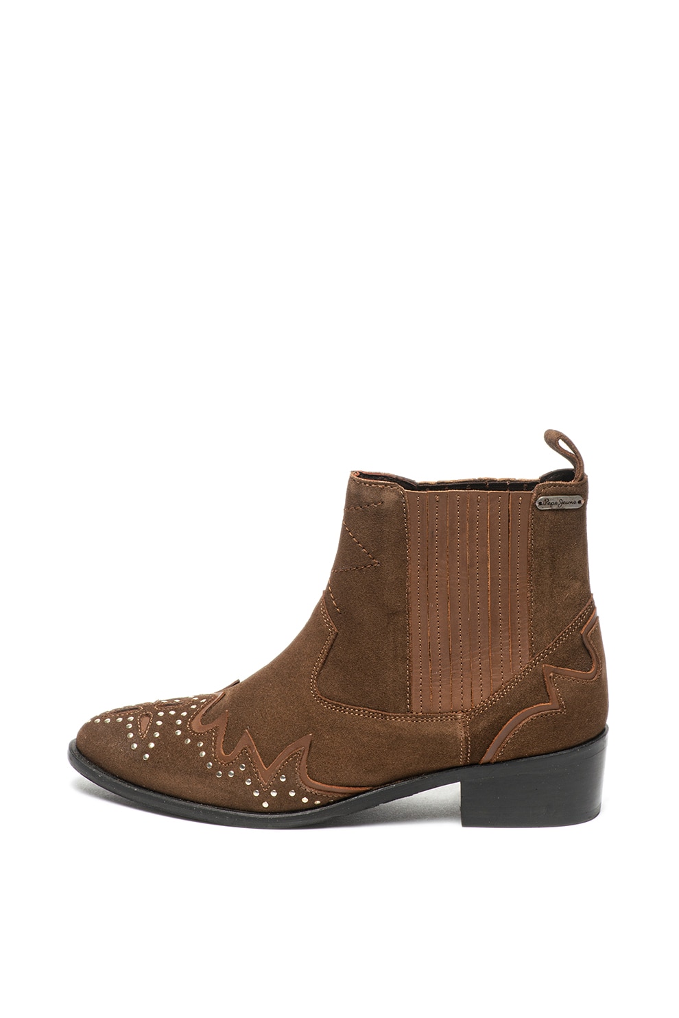 Pepe Jeans London, Ghete Chelsea de piele intoarsa cu tinte Chiswick Easy