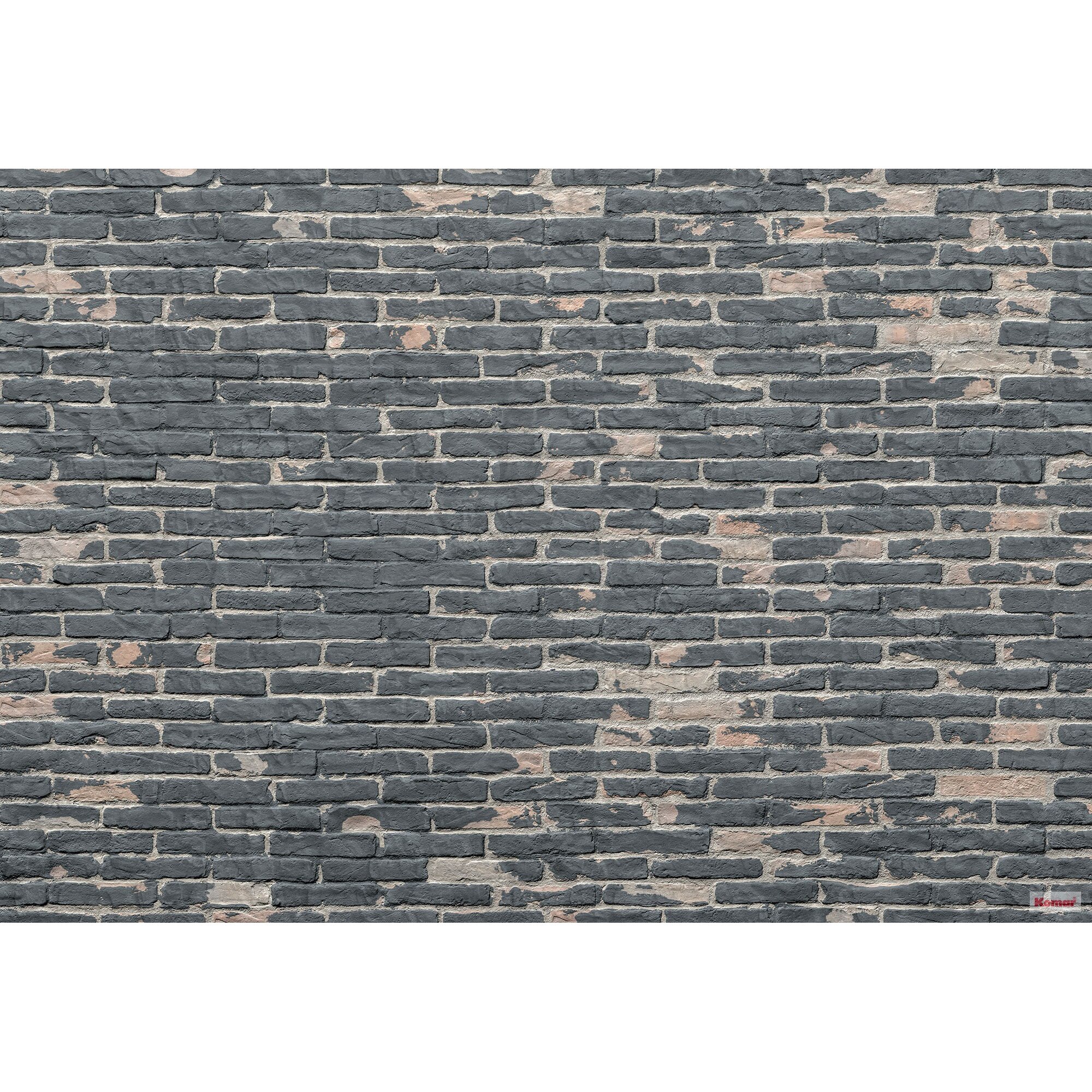 Fototapet tematic Imitatie Perete Caramida Komar XXL4-067 Negru/Gri 368 X 248cm ( LxI )