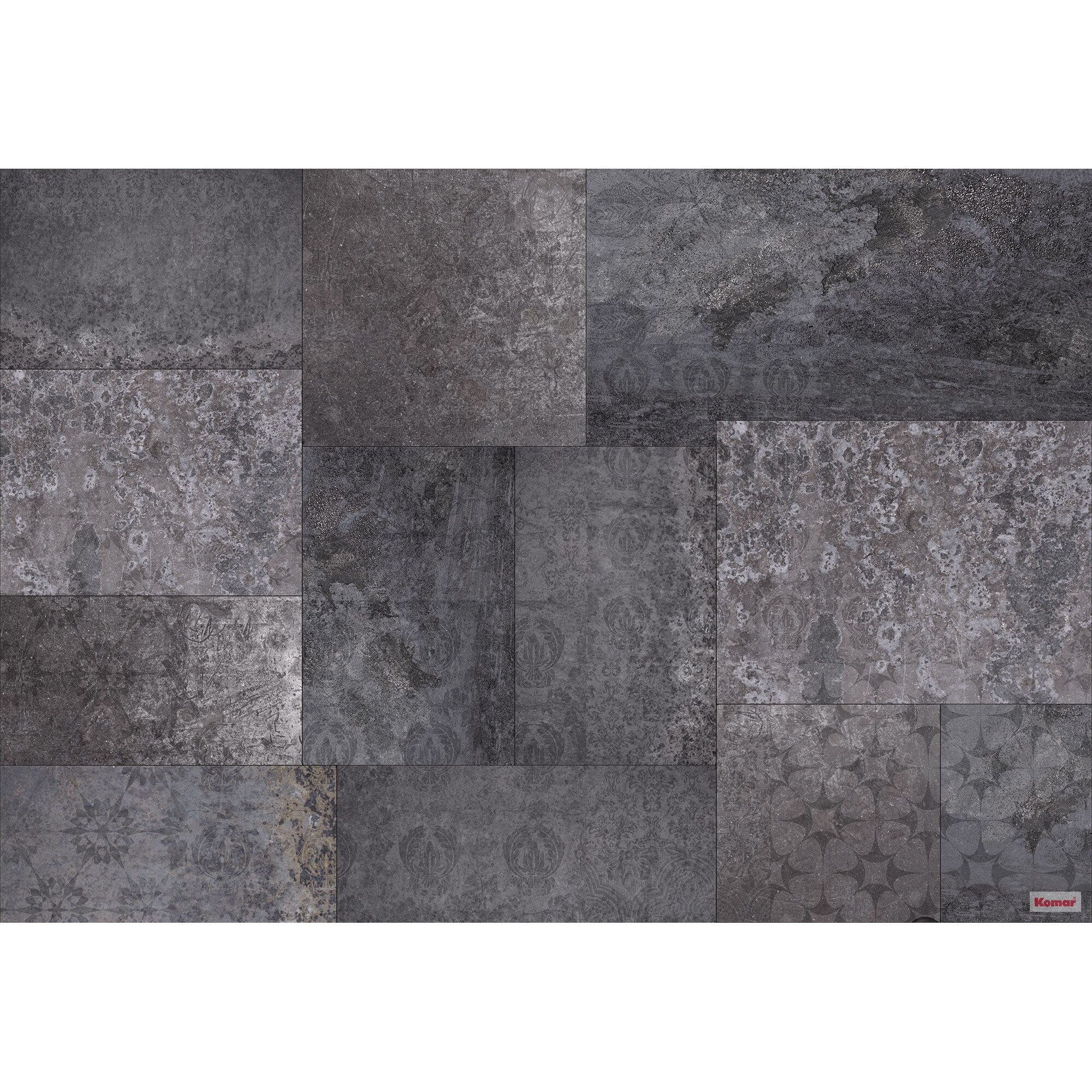 Fototapet tematic Imitatie Perete Beton Komar XXL4-062 Negru/Gri 368 X 248cm ( LxI )