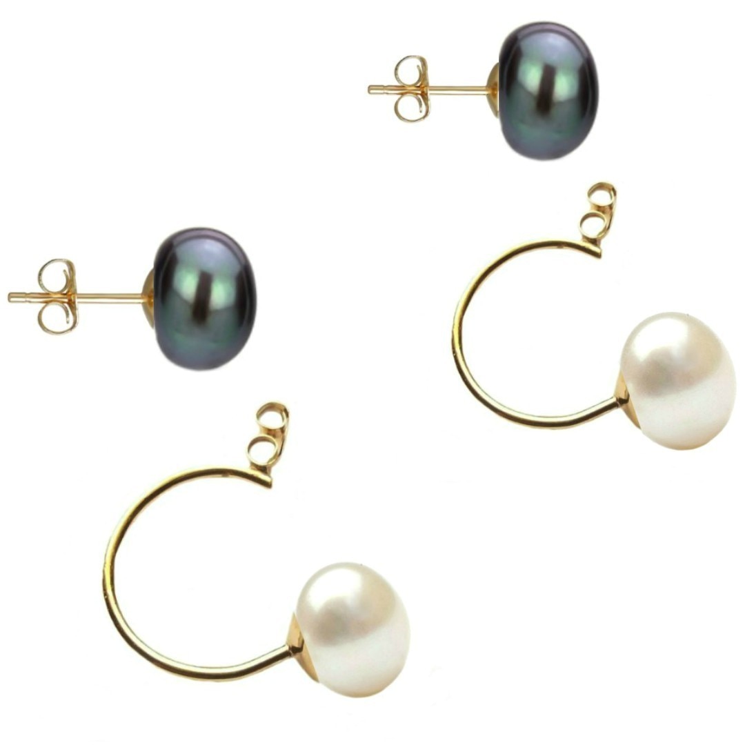 Set Di Orecchini E Collana Di Perle Coltivate: Perle D'acqua Dolce - Foto 8