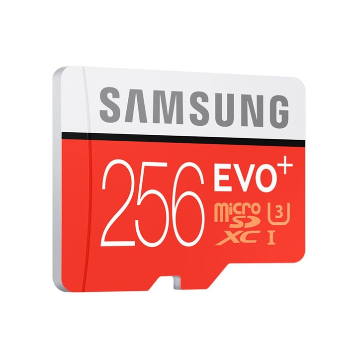 Card de memorie Samsung Micro-SDXC EVO Plus 256GB, Class 10 cu adaptor SD