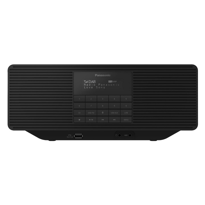 Microsistem audio Panasonic RX-D70BTEG-K, CD player, FM, DAB, Bluetooth, USB, 2+2W (RMS), MP3, Bass Sound mode, AUX